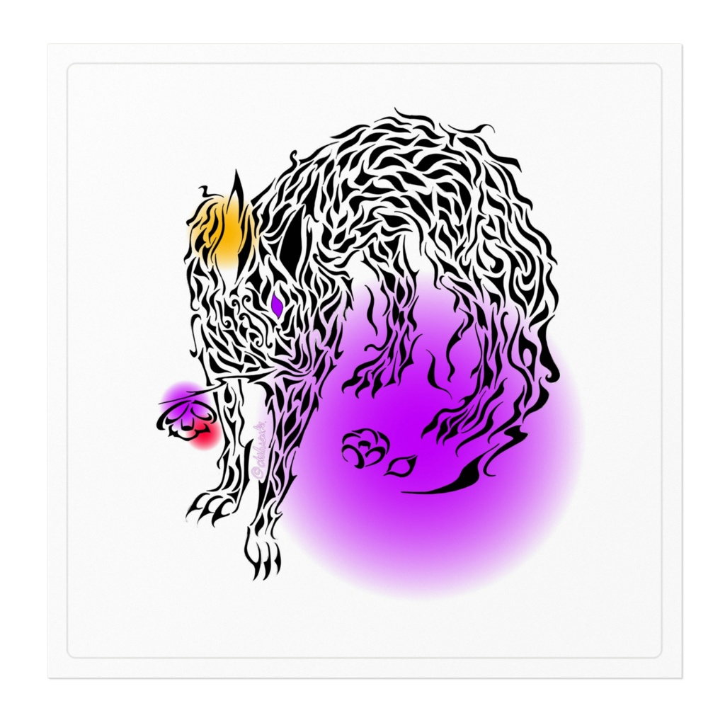 白犬ステッカー