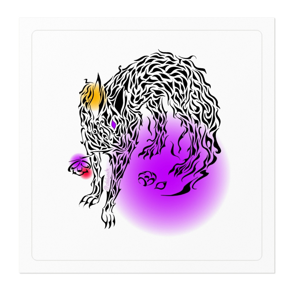 白犬ステッカー(小)