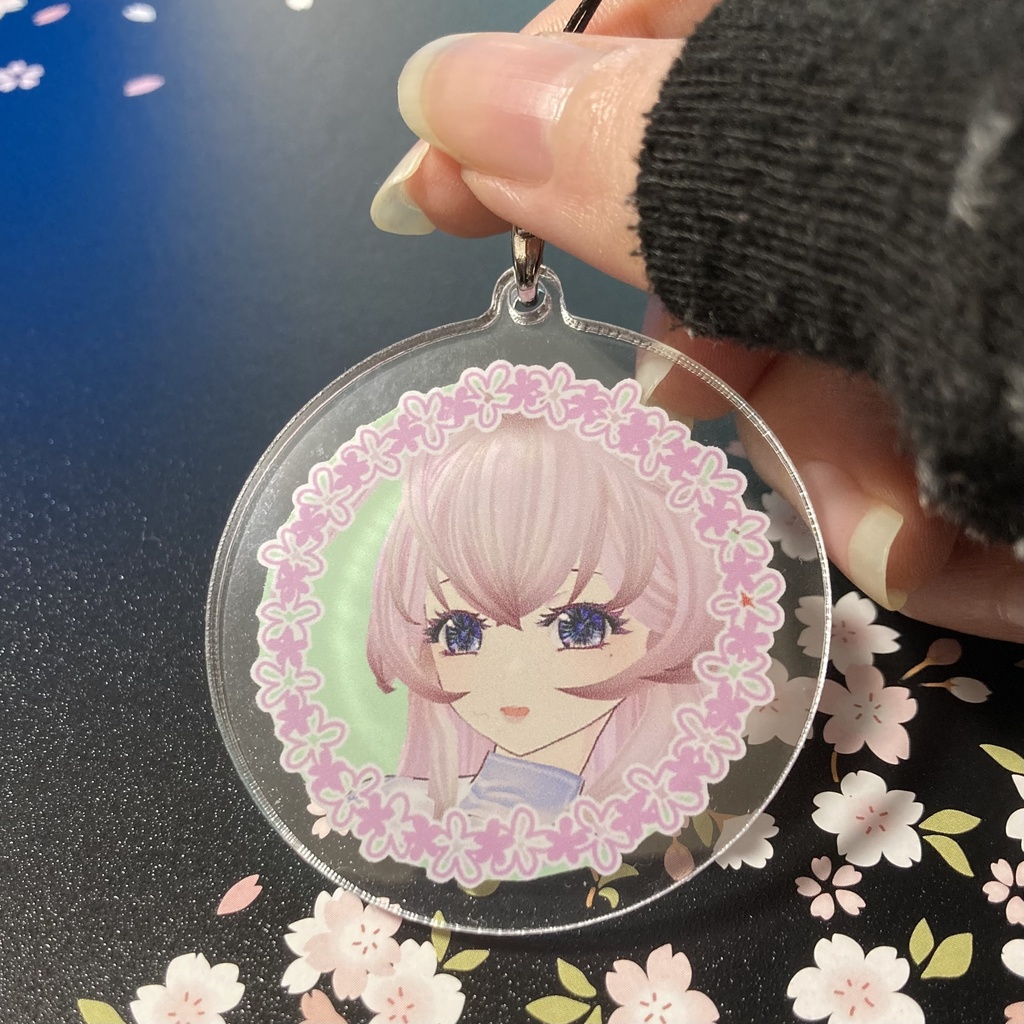 ほんわか桜のキーホルダー【花枠】
