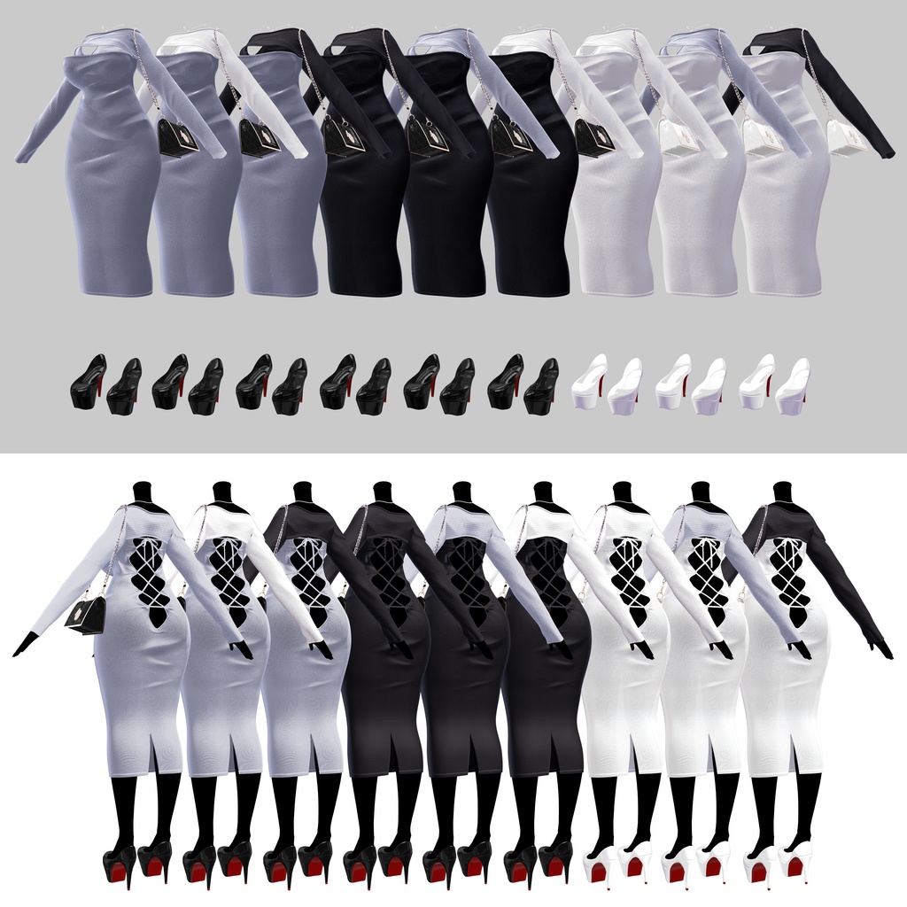 【 12アバター対応】Tube Top Dress