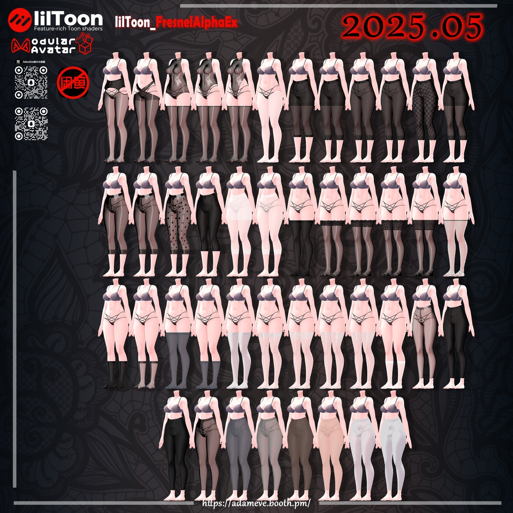 【14アバター対応】487+Style Stockings  持続更新!!!