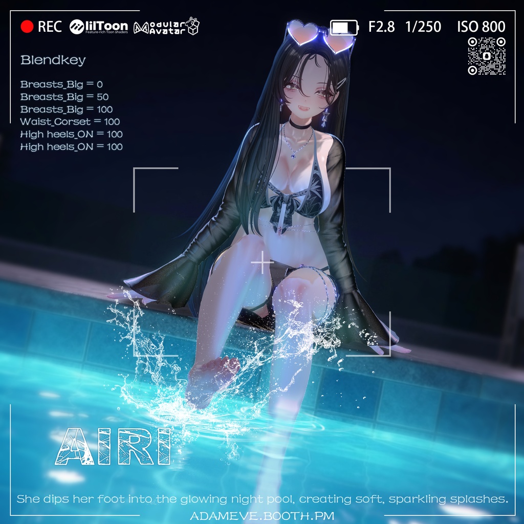 🌙 月夜のラグジュアリーリゾート🖤【Moonlit Beach】 15アバター対応