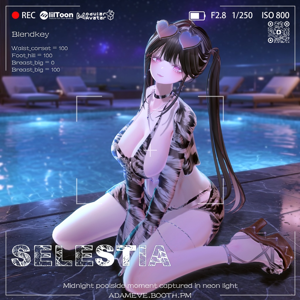 🌙 月夜のラグジュアリーリゾート🖤【Moonlit Beach】 15アバター対応