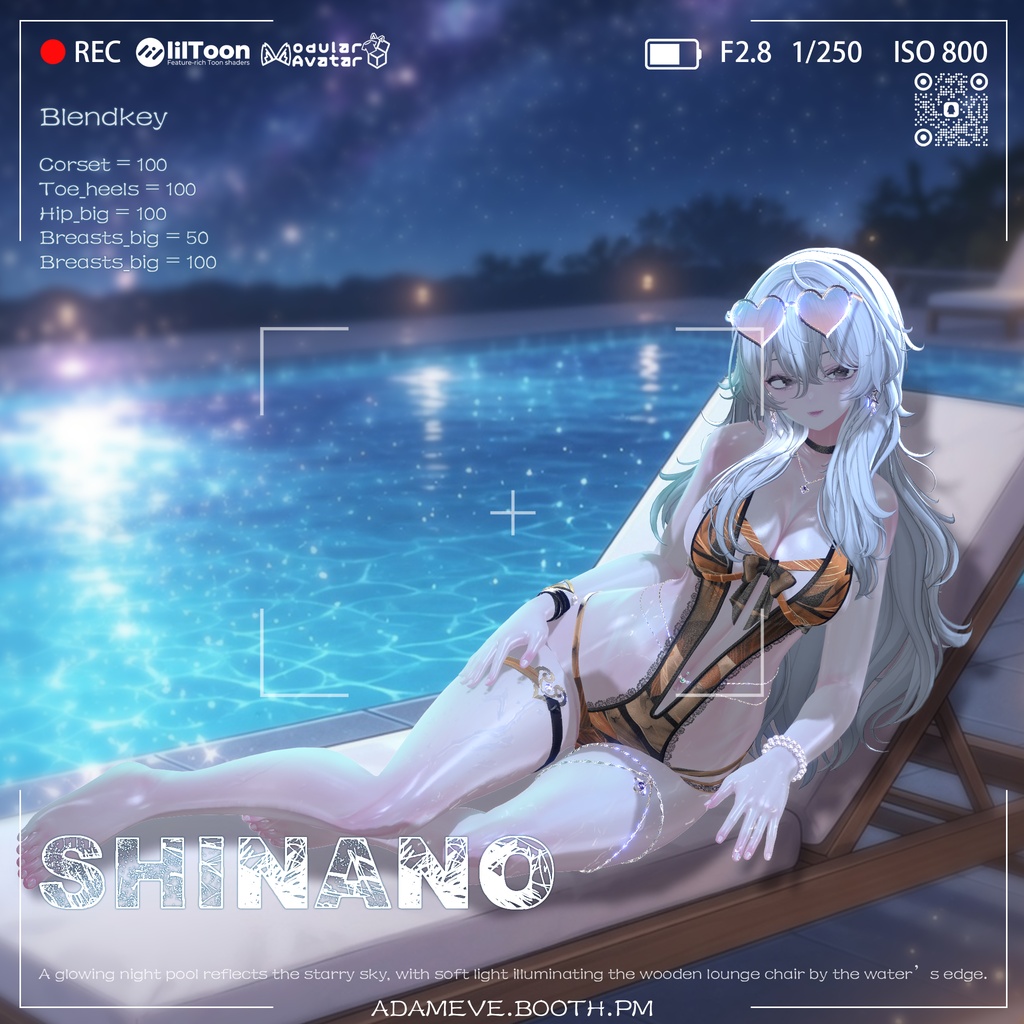 🌙 月夜のラグジュアリーリゾート🖤【Moonlit Beach】 15アバター対応