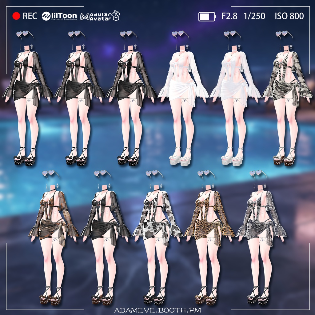 🌙 月夜のラグジュアリーリゾート🖤【Moonlit Beach】 15アバター対応