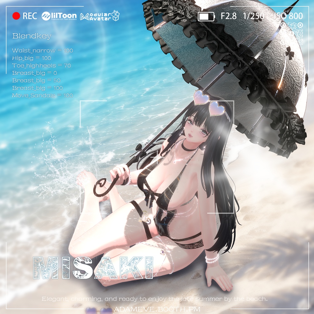 🌙 月夜のラグジュアリーリゾート🖤【Moonlit Beach】 15アバター対応