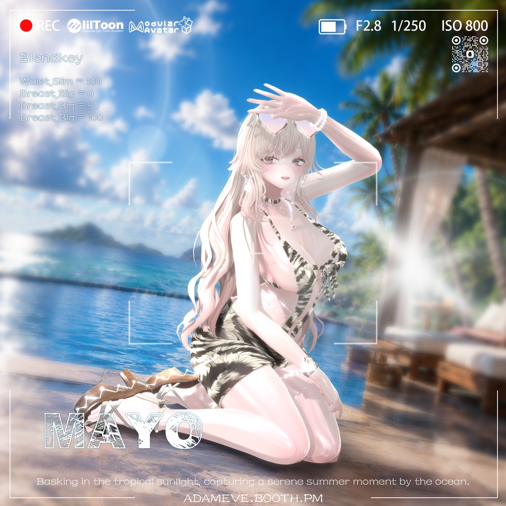 🌙 月夜のラグジュアリーリゾート🖤【Moonlit Beach】 15アバター対応