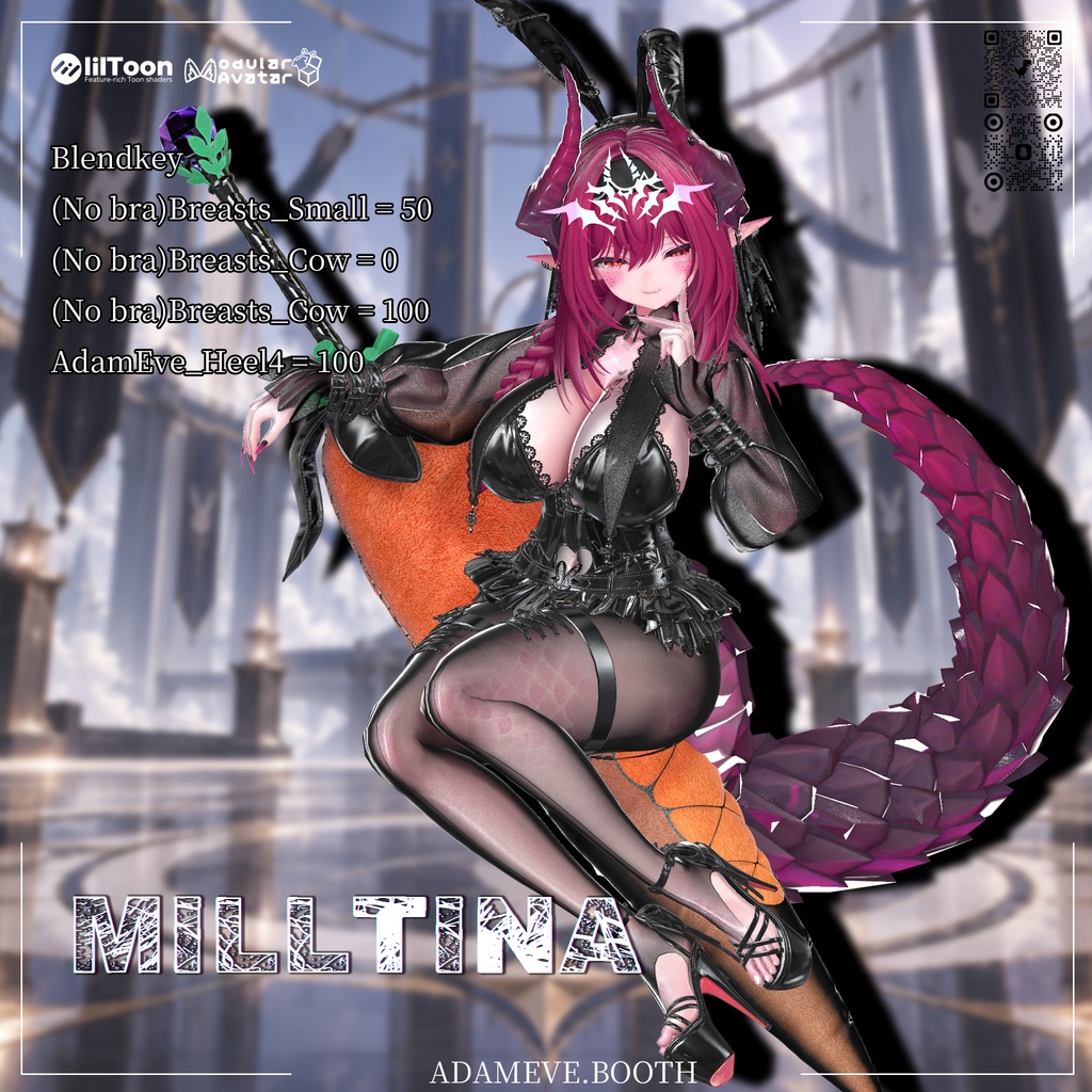 🖤黒曜の人形🖤【Obsidian Doll】🖤 衣装 + ヘア + 武器 🗡️ 14アバター対応