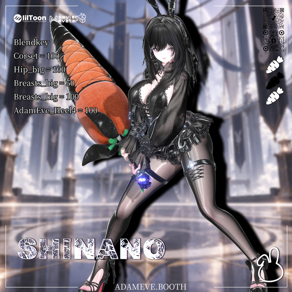 🖤黒曜の人形🖤【Obsidian Doll】🖤 衣装 + ヘア + 武器 🗡️ 14アバター対応