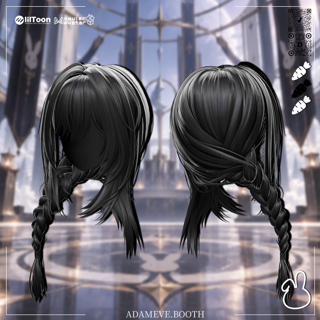 🖤黒曜の人形🖤【Obsidian Doll】🖤 衣装 + ヘア + 武器 🗡️ 14アバター対応
