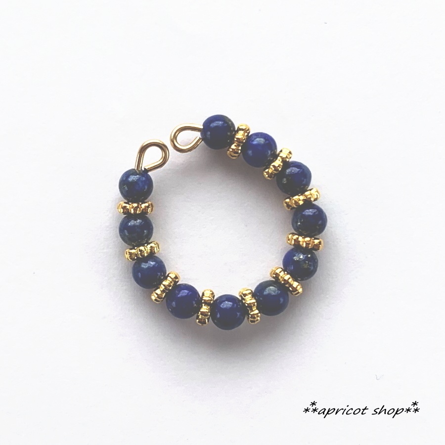 ラピスラズリのキラキライヤーカフ