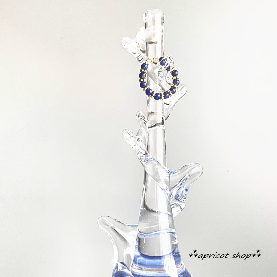 ラピスラズリのキラキライヤーカフ