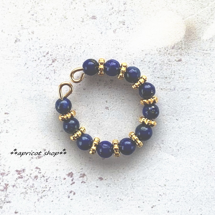 ラピスラズリのキラキライヤーカフ