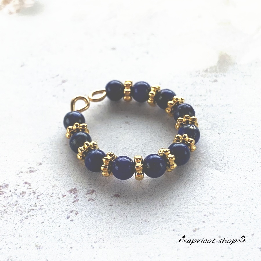 ラピスラズリのキラキライヤーカフ