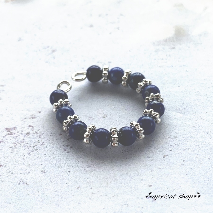 ラピスラズリのキラキライヤーカフ