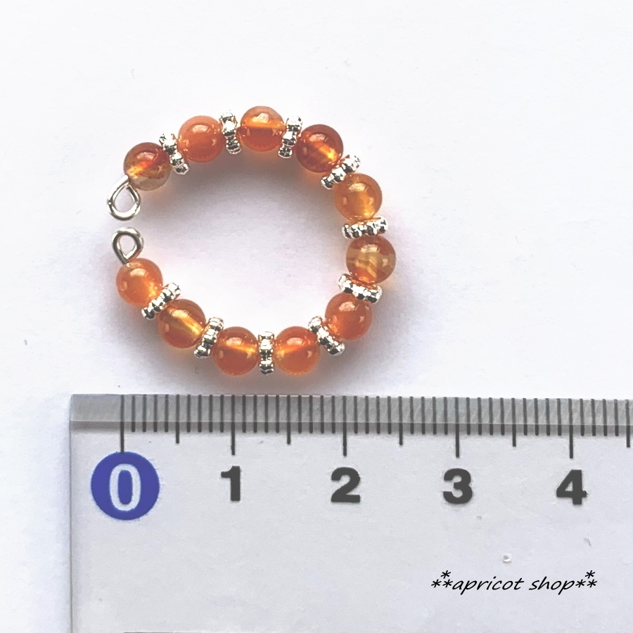 カーネリアンのキラキライヤーカフ