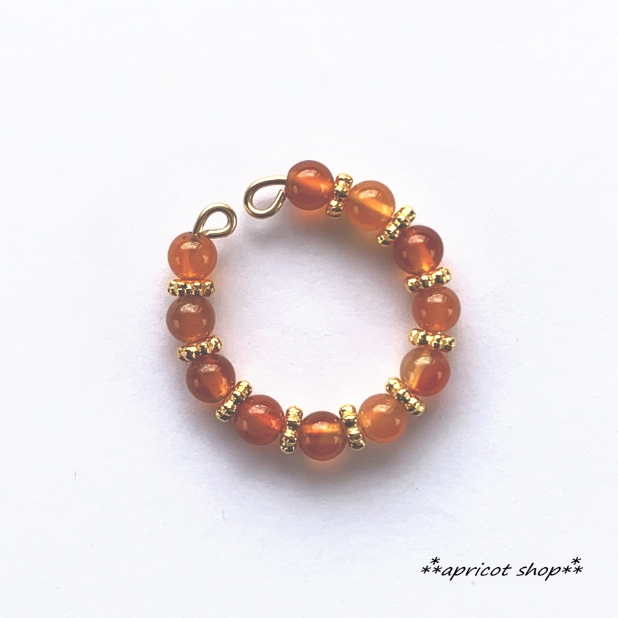 カーネリアンのキラキライヤーカフ