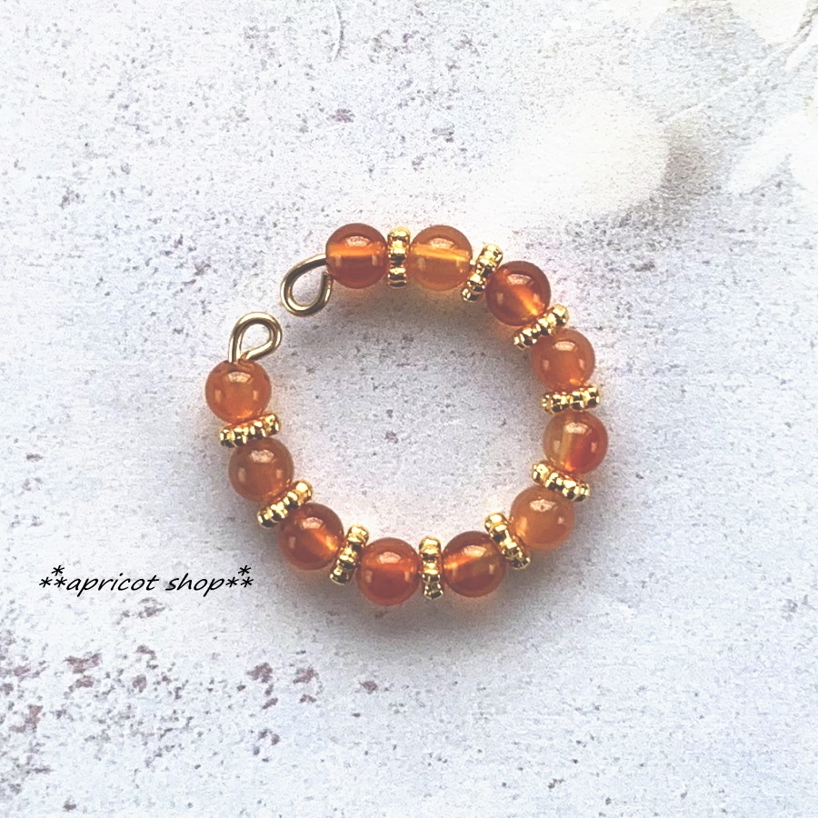 カーネリアンのキラキライヤーカフ