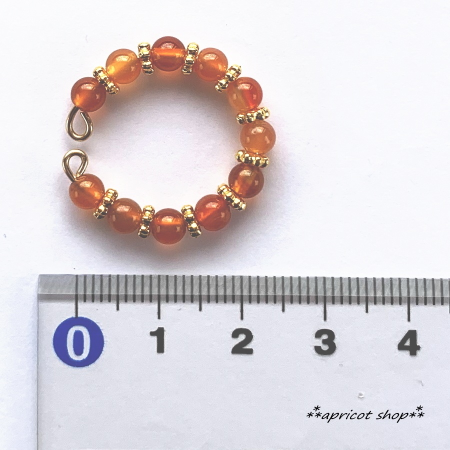 カーネリアンのキラキライヤーカフ