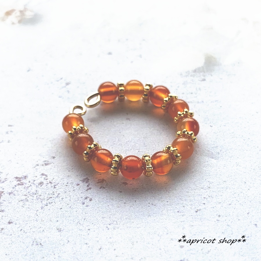 カーネリアンのキラキライヤーカフ