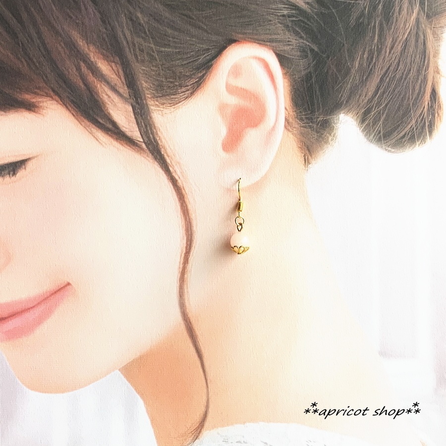 1粒イヤーカフ ローズクォーツ