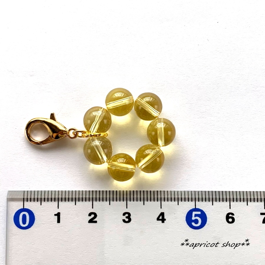 シトリン 天然石 ストラップ/円環
