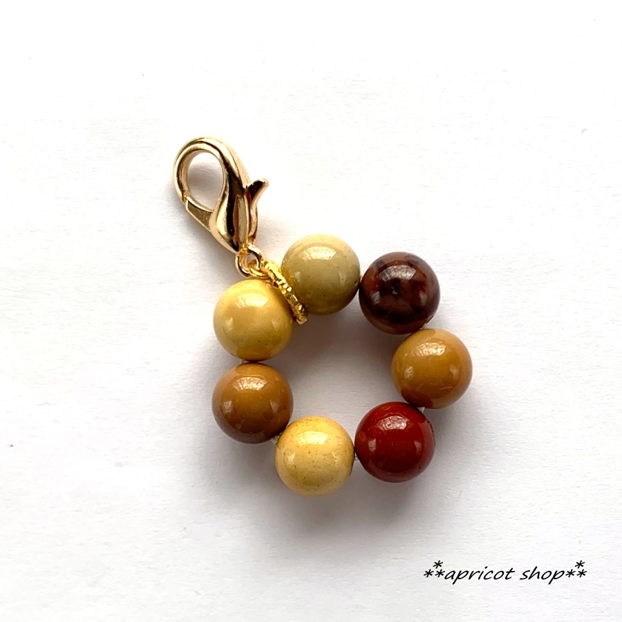 モッカイト 天然石 ストラップ/円環