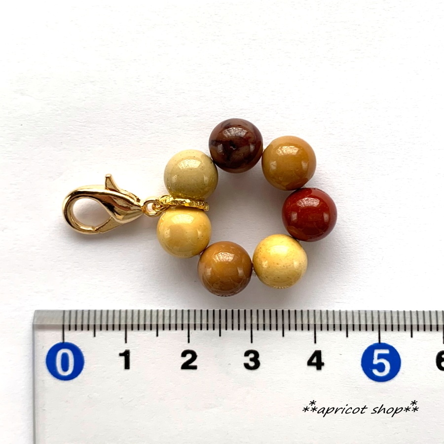 モッカイト 天然石 ストラップ/円環