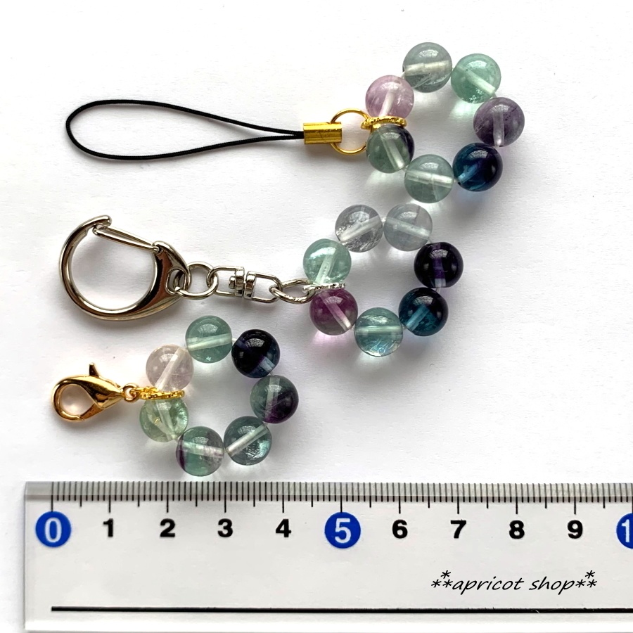 フローライト 天然石 ストラップ/円環