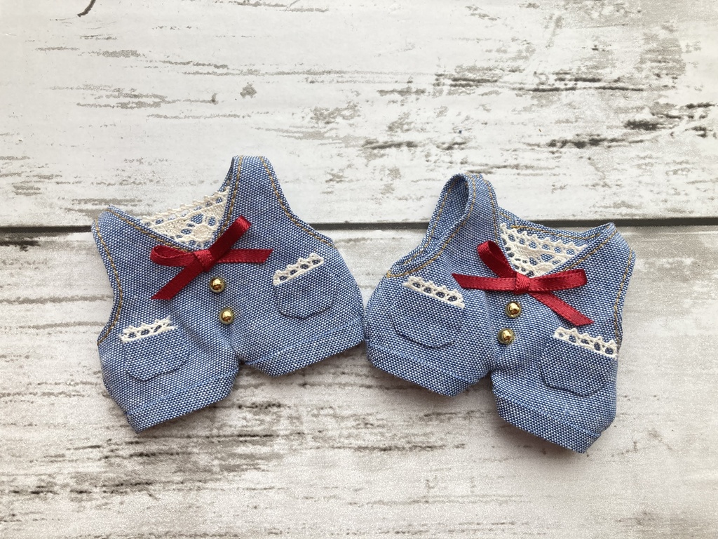 サロペット(デニムとフリル&リボン)