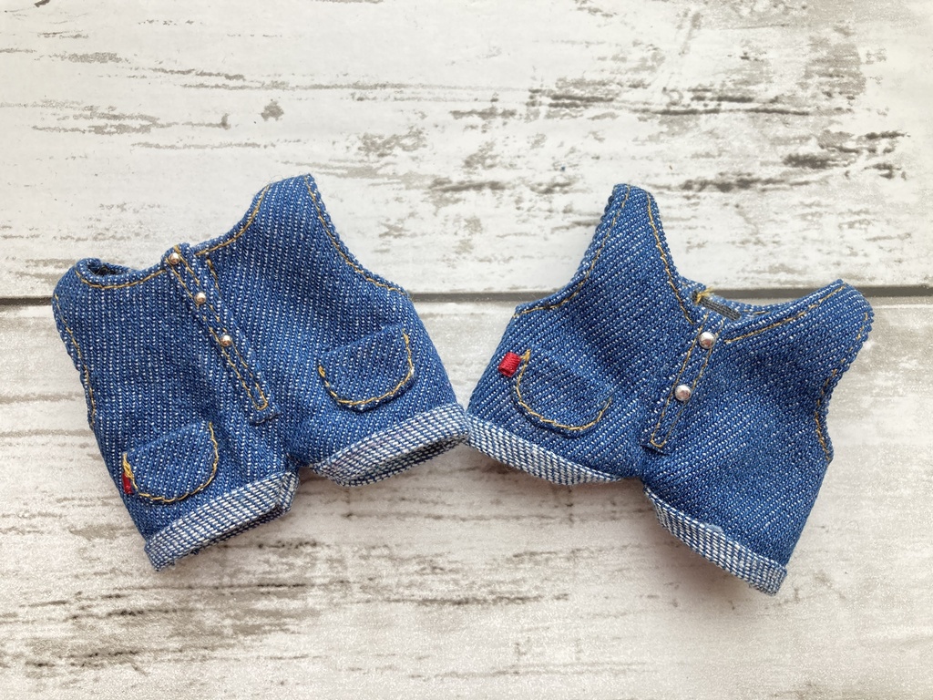 サロペット(デニムとフリル&リボン)