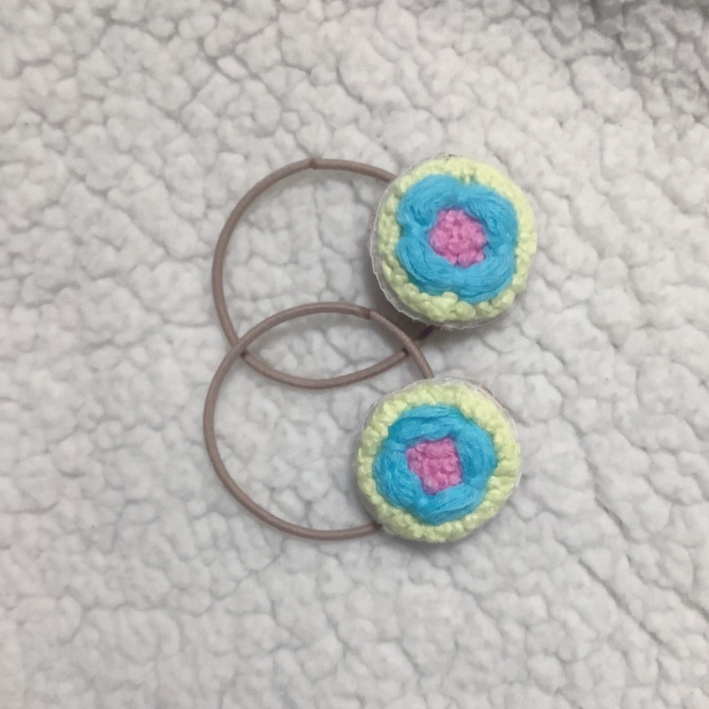 パステルのヘアゴム