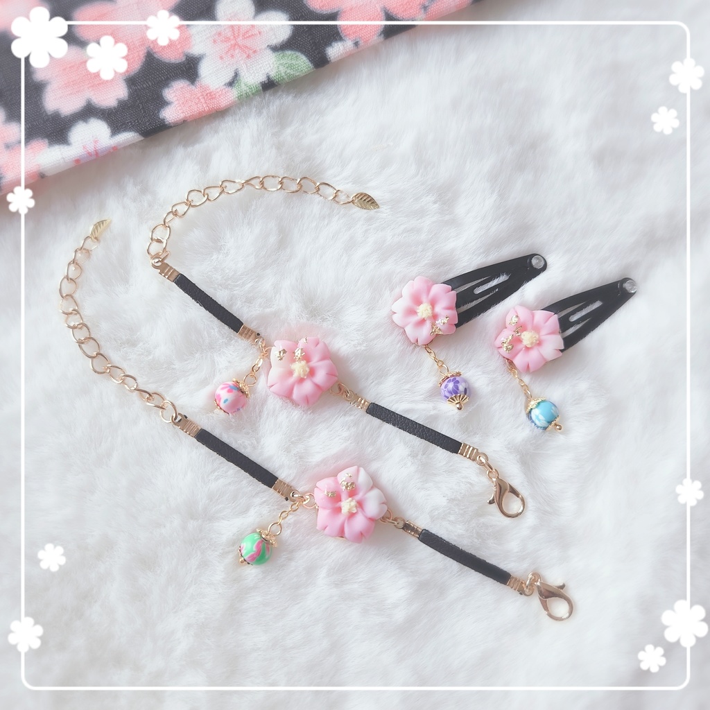 〈4/6発送予定〉10㌢ぬい用桜ポシェット＆桜ヘアピン