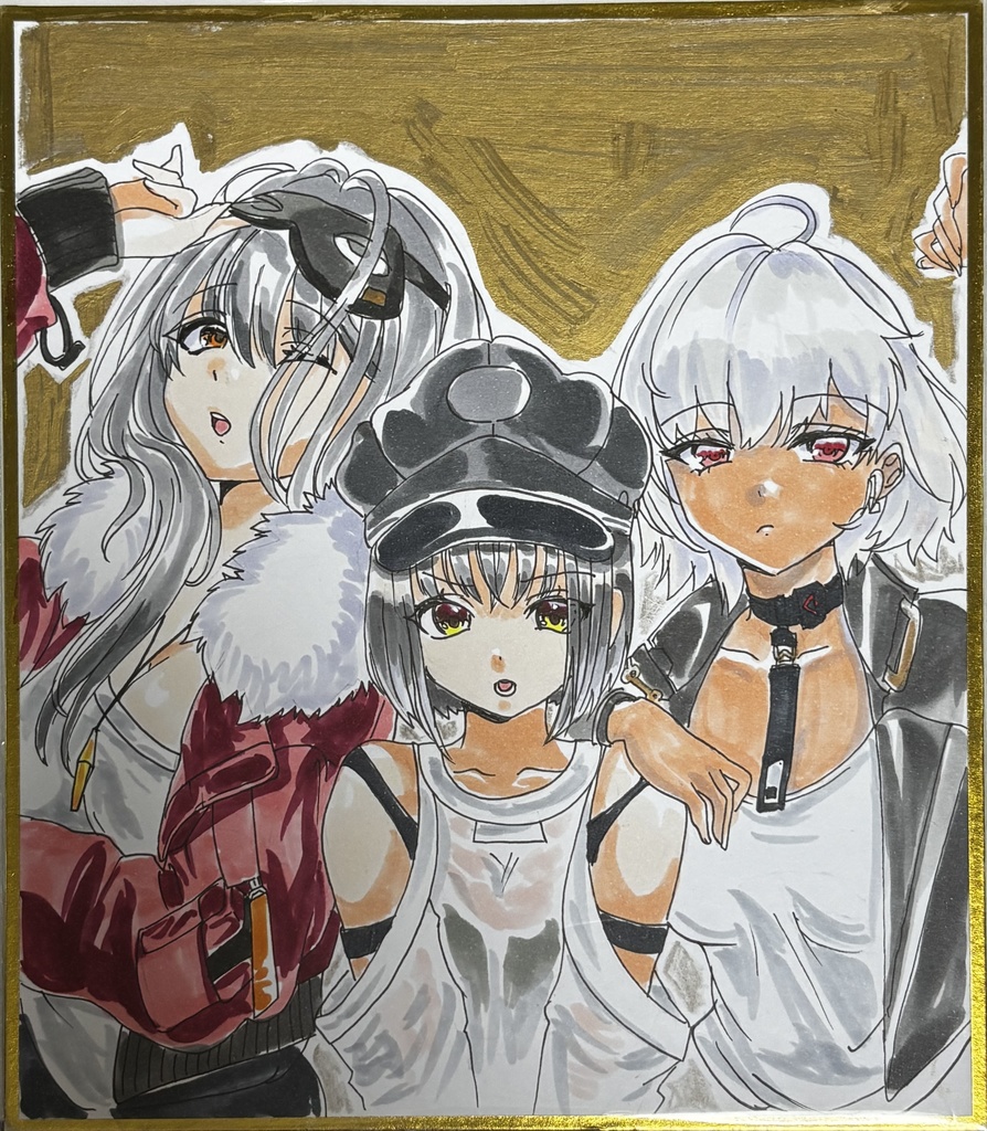  【カフェスウィーティー】直筆色紙｜一点物・ちし共5頒布｜原画（180×210mm）