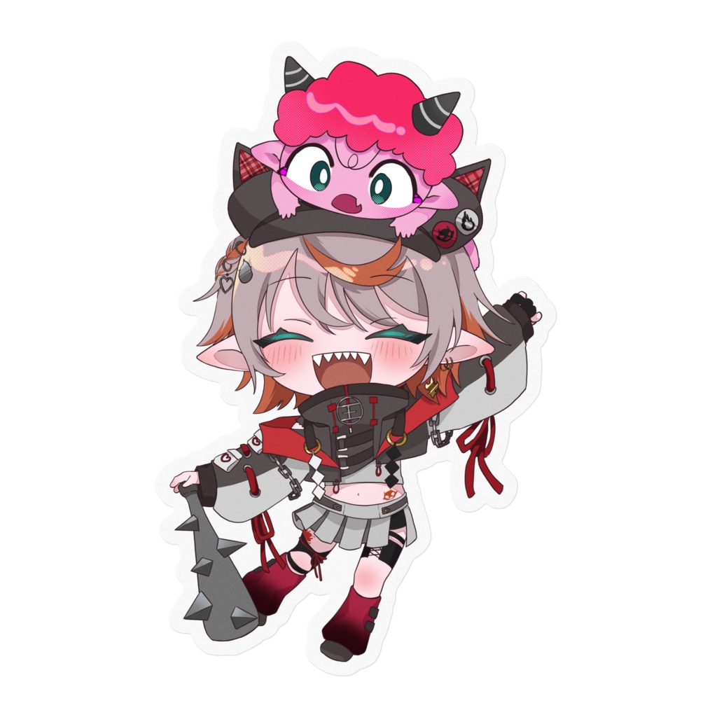 えんまちゃこクリアステッカー