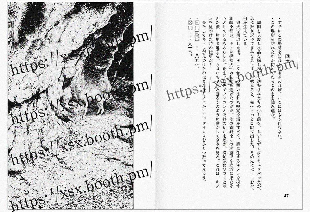 ゲームブック「窟の遺址と鳥の人」 800円(消えた相棒をお持ちの方はカードなしでも購入可能。その場合700円です。)