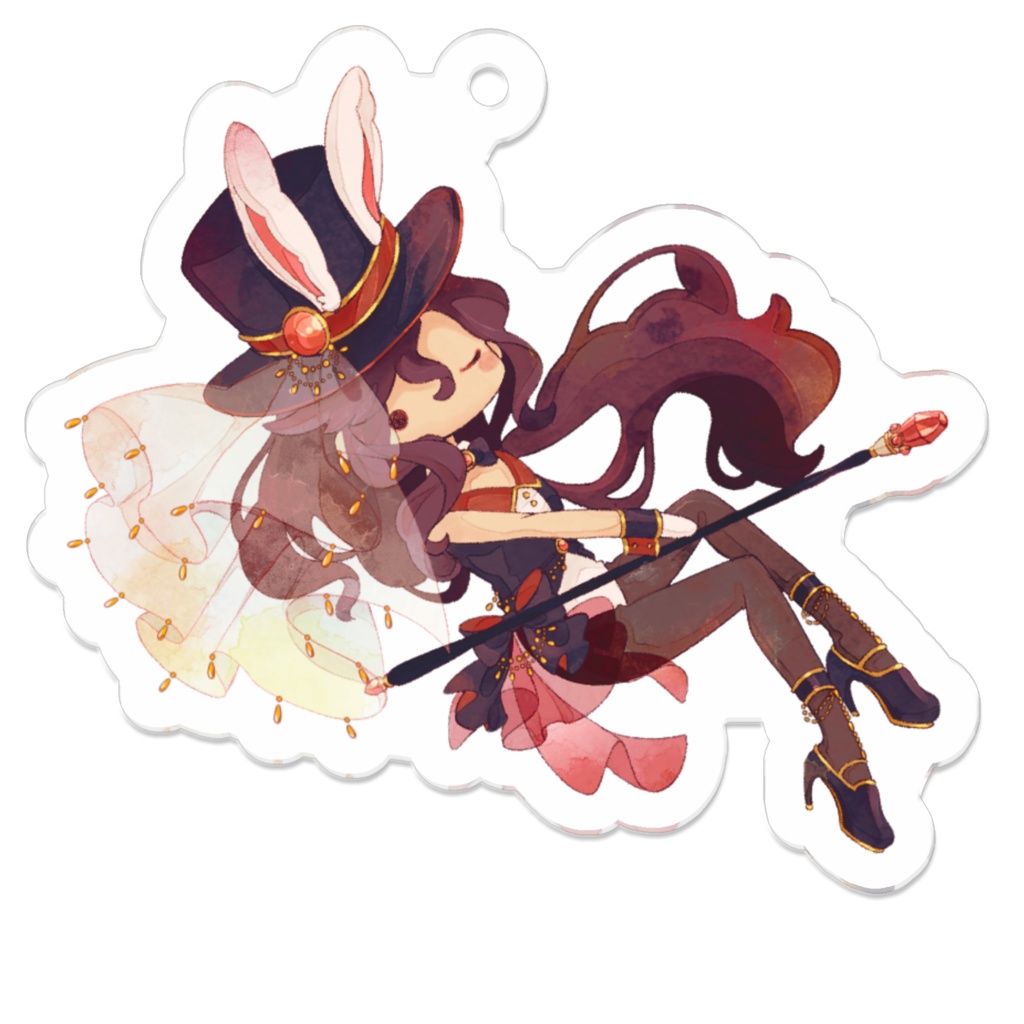 バニーSDキャラアクリルキーホルダー