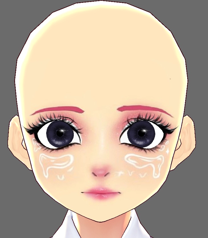 Vroid Face Texture w/eyebrows&lashes