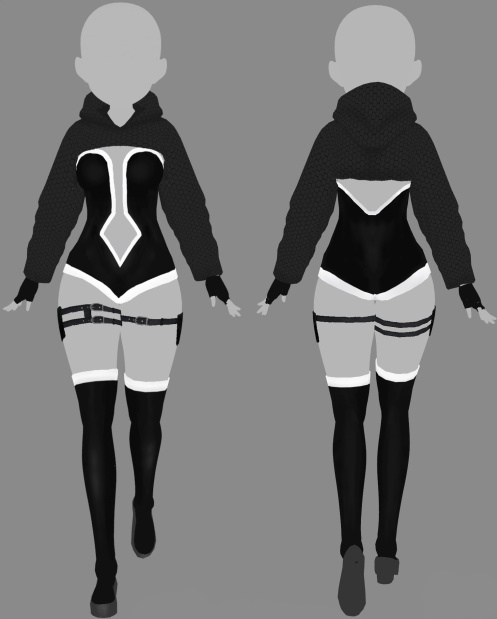 Cyber Punk Outfit for Vroid