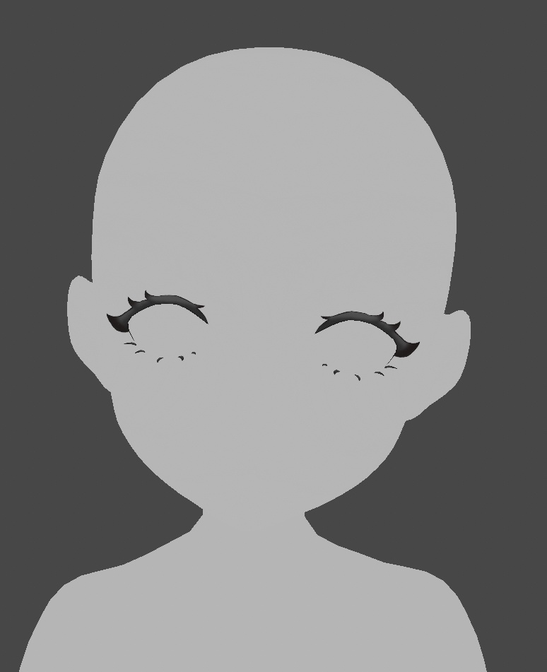 Recolorable eyeline for vroid