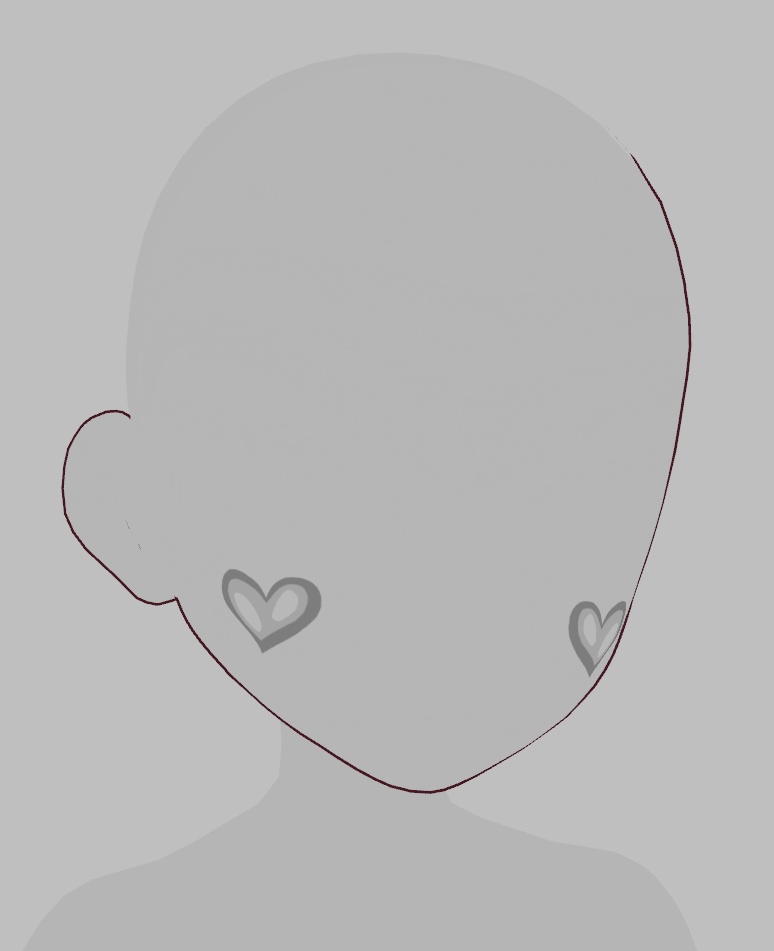 Heart Cheeks, recolorable moviestarplanet inspired for vroid