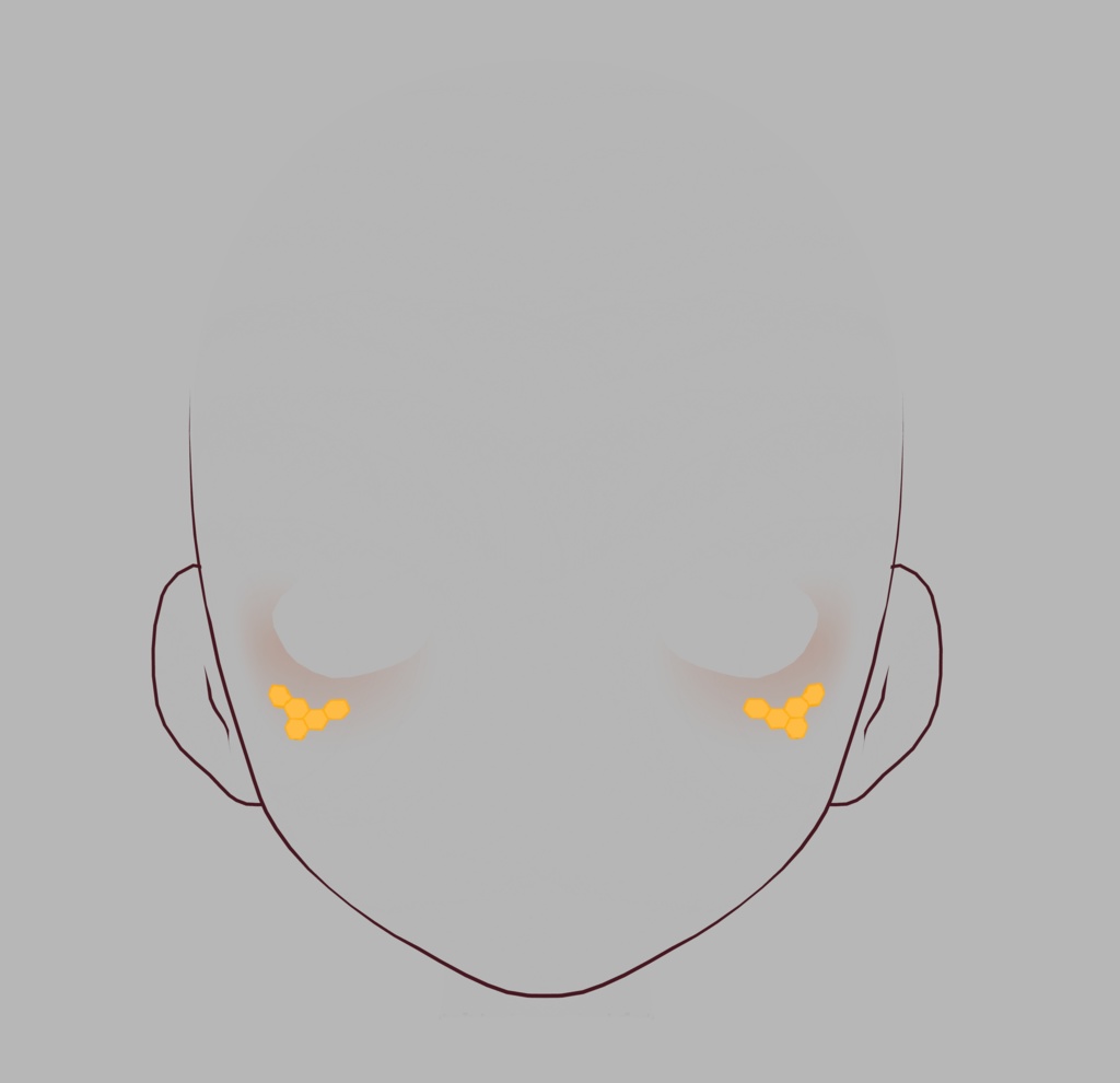 Honeycomb cheeks - Vroid preset