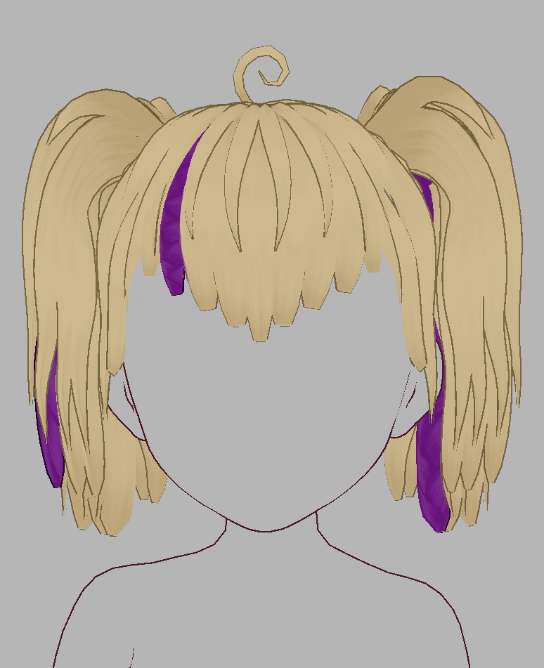 Vroid preset - Pigtails, vampire bangs, braids
