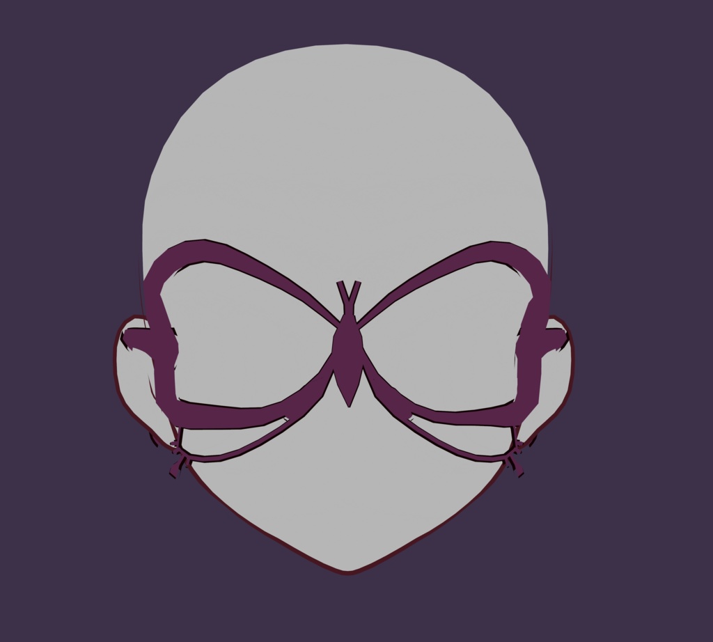 Vroid hair preset - butterfly glasses