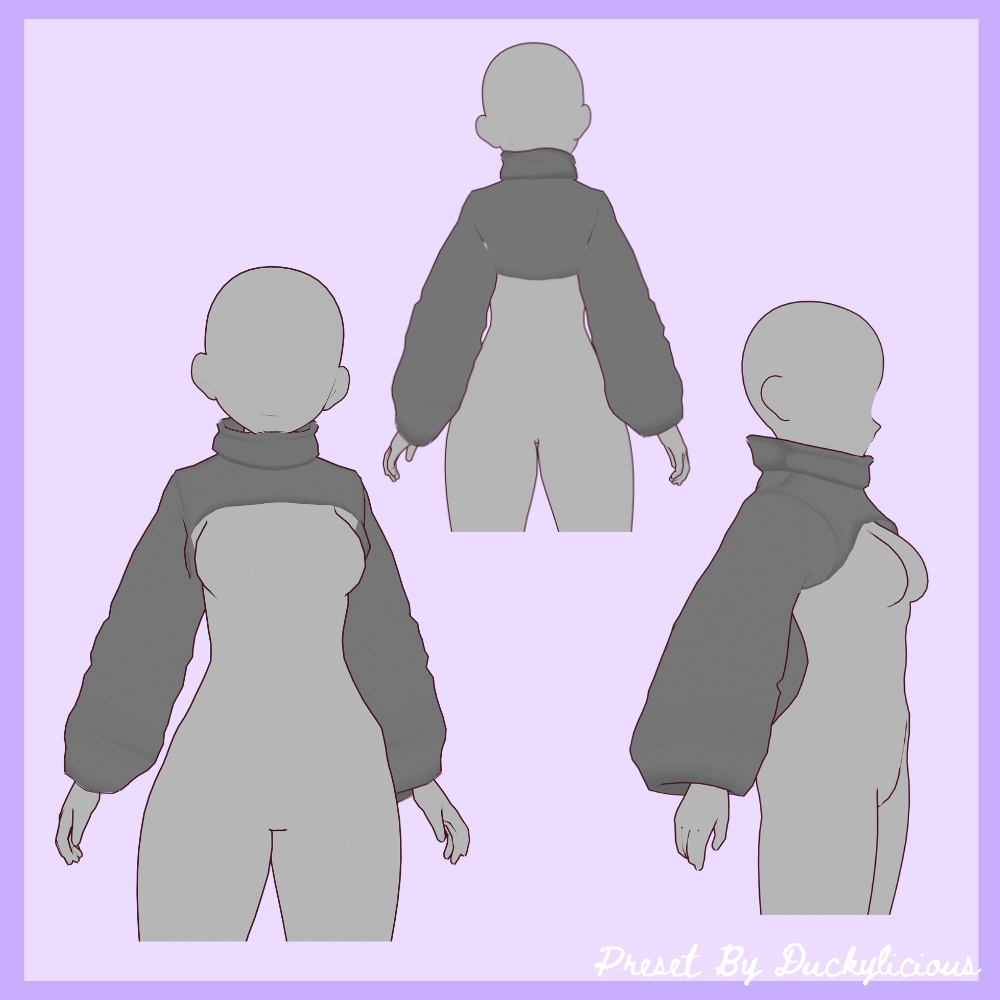 Vroid - Open turtleneck sweater