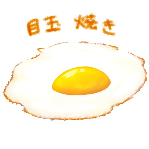 目玉焼き缶バッチ