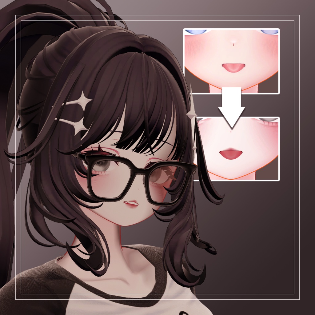 【愛莉(Airi)専用】 Dark Cherry Makeup + Eye Texture (9colors)