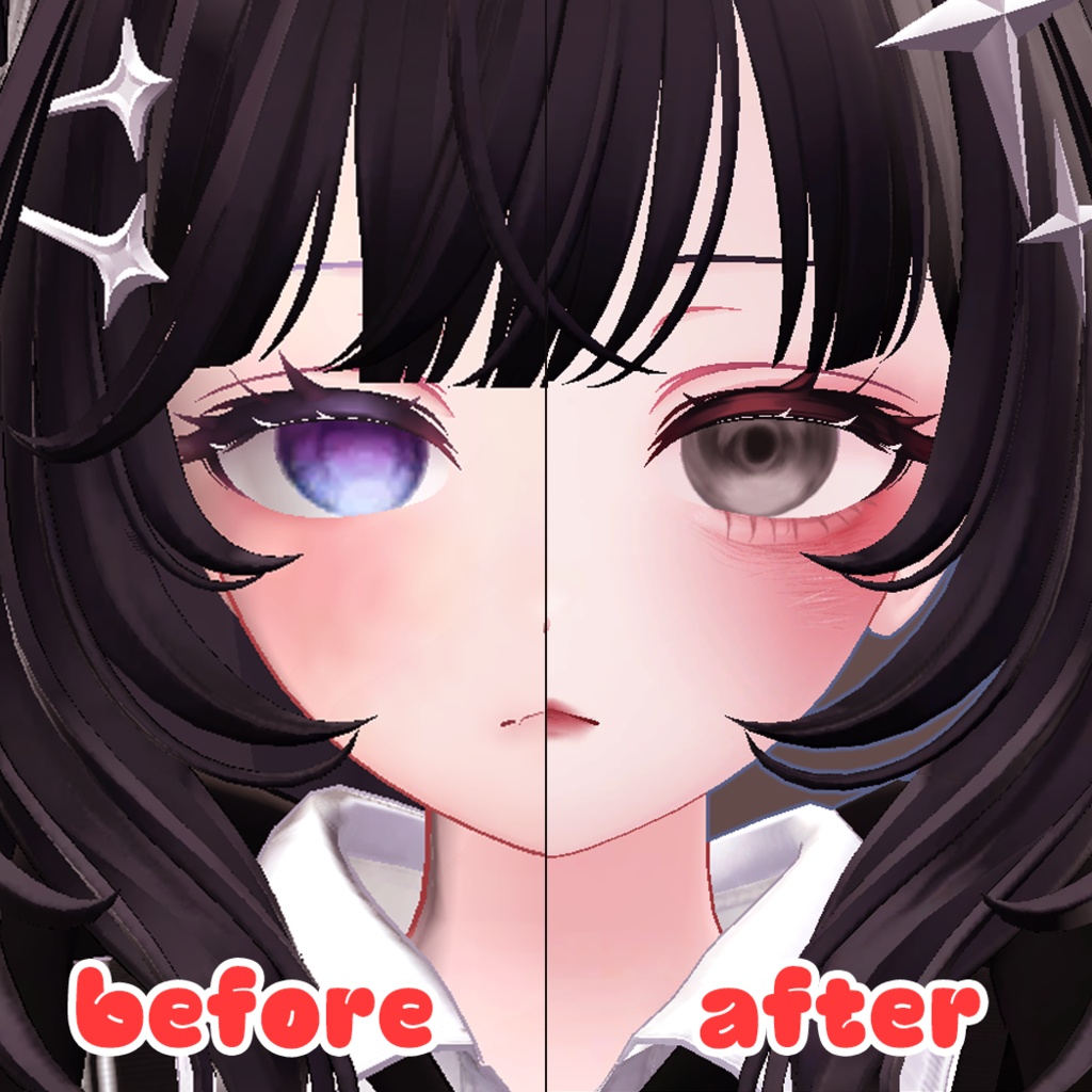 【愛莉(Airi)専用】 Dark Cherry Makeup + Eye Texture (9colors)