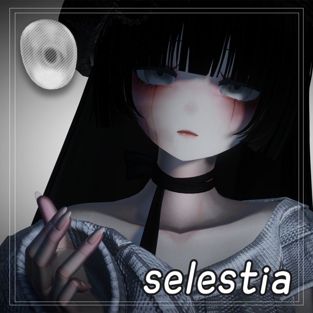 【12アバター対応】 Dark Cherry Eye Texture (9colors)