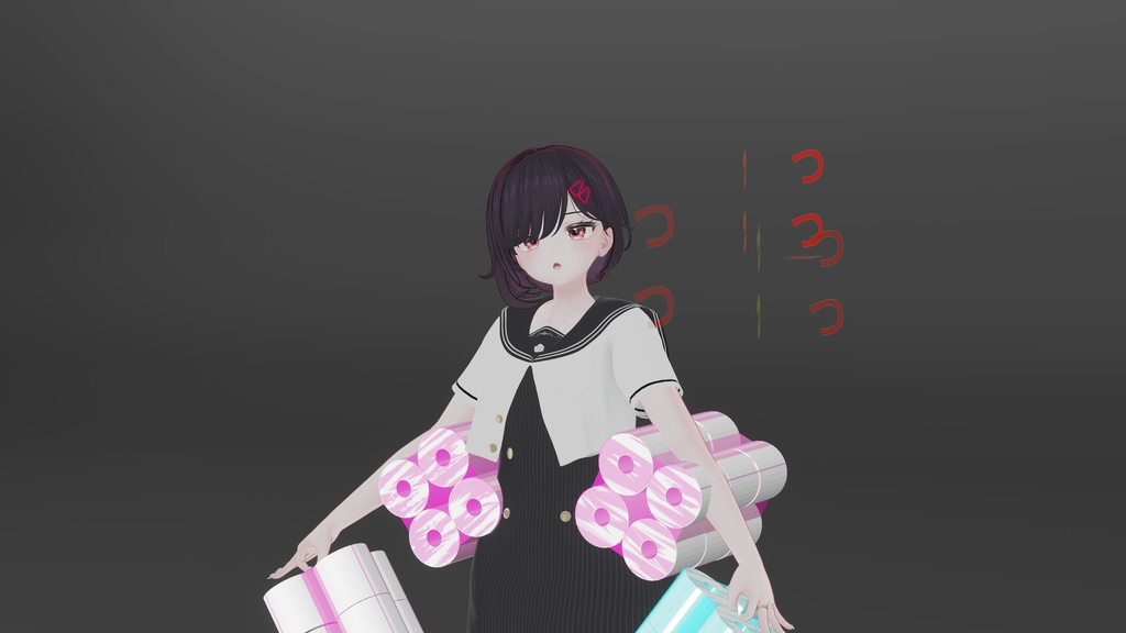 【FREE/無料】「つつつ」 漫画文字(描き文字)(オンオフできるパーティクル)おまけつき